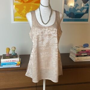 Lola and Sophie | Metallic Blush Tank Blouse M